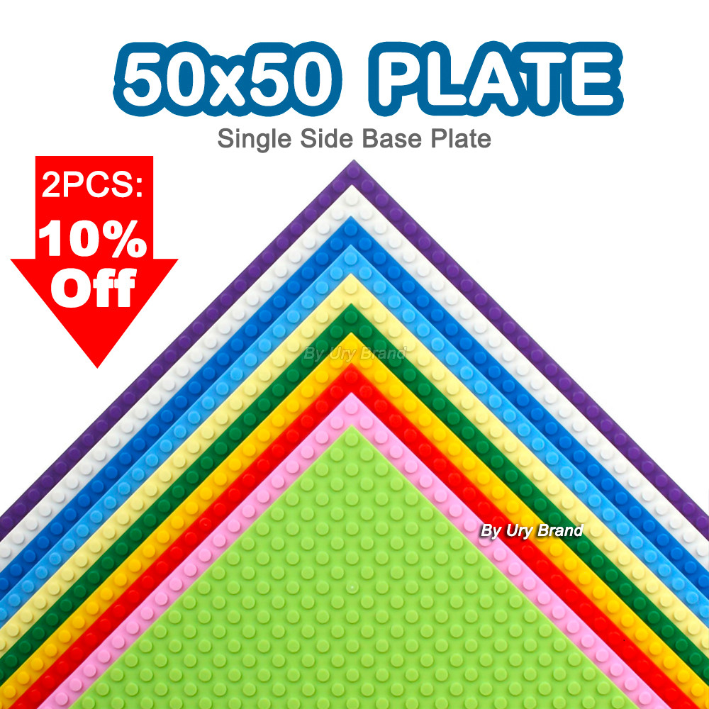Moc 50*50 Dots High Quality Baseplate Fit Standard Building Blocks Diy Base Plate 40*40Cm 50X50