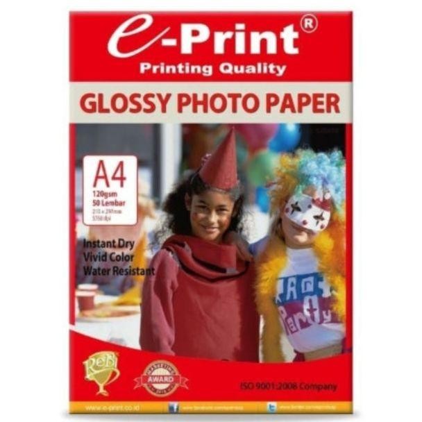 

Kertas Foto e-Print Glossy Photo Paper A4 120 gsm