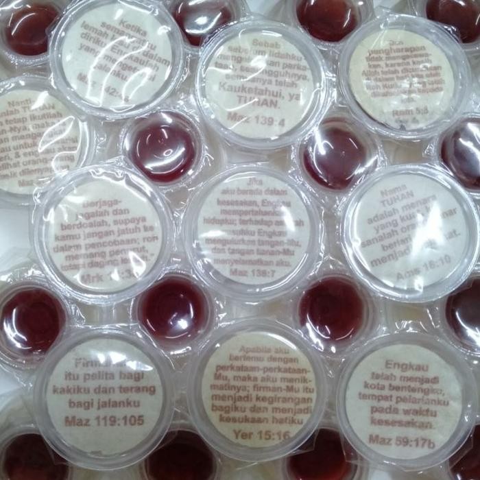 

Hosti ayat roti paket anggur cup perjamuan kudus isi 50 set