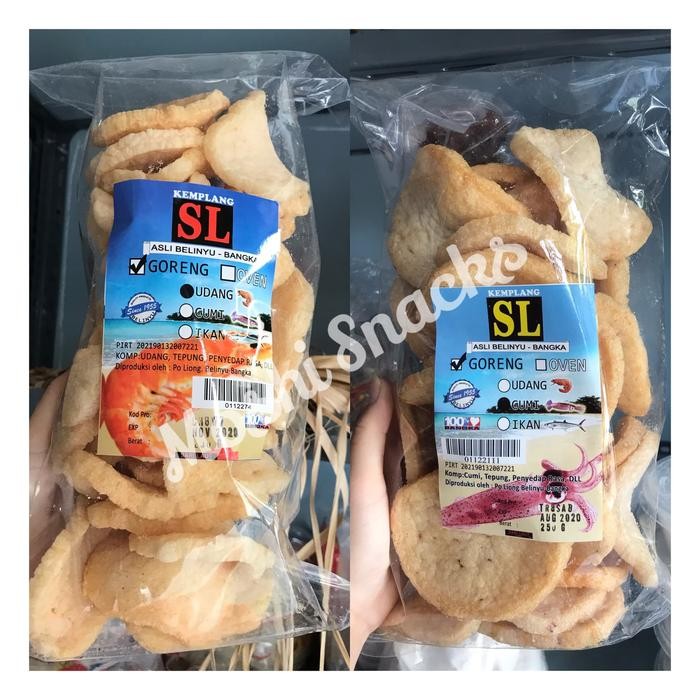 

Kemplang Goreng Cumi Udang SL Asli Bangka / Kerupuk Bangka