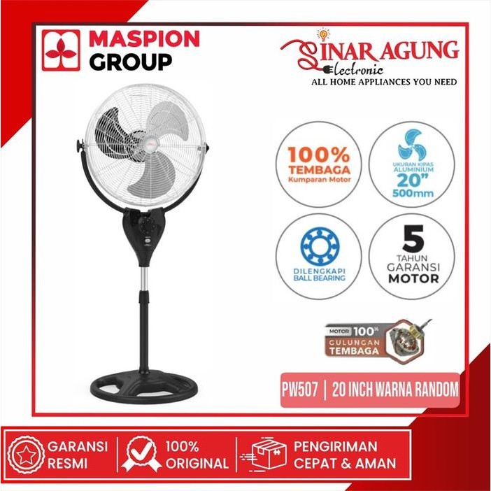 Kipas Angin / Stand Fan / Kipas Berdiri Maspion Pw 507S / Pw-507S