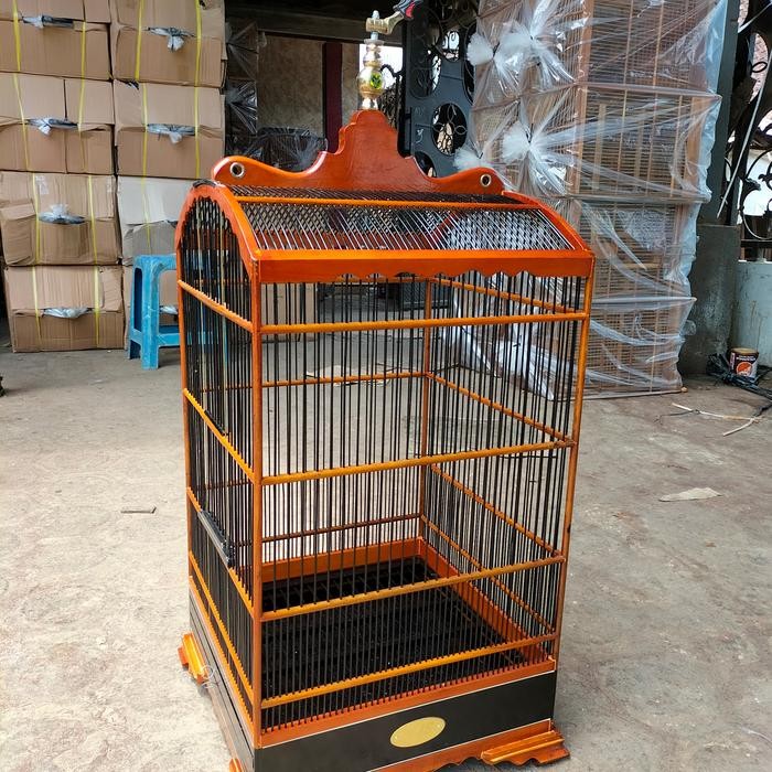 Sangkar kandang kosan coklat kombinasi merk WJS NO.1 UK 40X40.