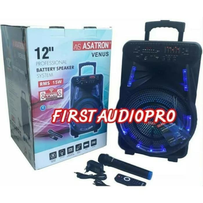 Speaker Portable Wireless Meeting Asatron Ht-8879U Ukm ( 12 Inch ) New Sale