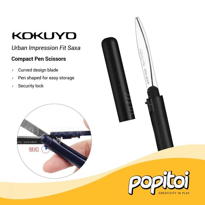 

AT Kokuyo Urban Impression Fit Saxa Compact Pen Scissors Gunting Lipat