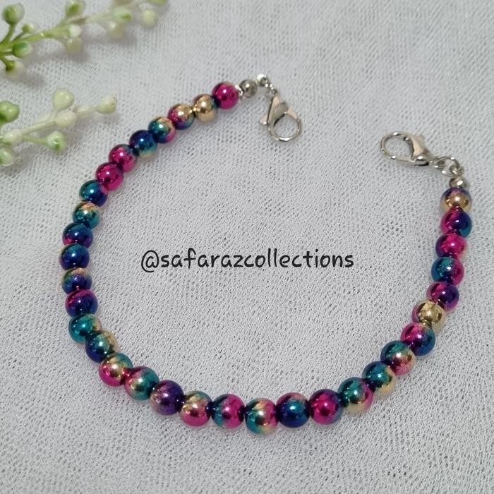 Konektor Masker Hijab / Gelang (2 in 1), Mutiara 3 Warna 6mm