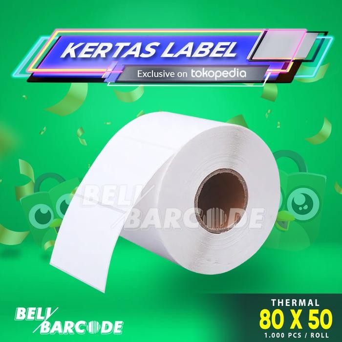 

AT STIKER LABEL THERMAL 80X50 80 X 50 80mm X 50mm 1000pcs
