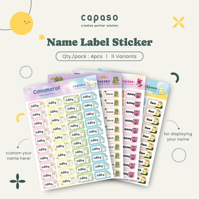 

AT Sticker Label Nama / Label Name Aesthetic Custom Waterproof 160 Pcs