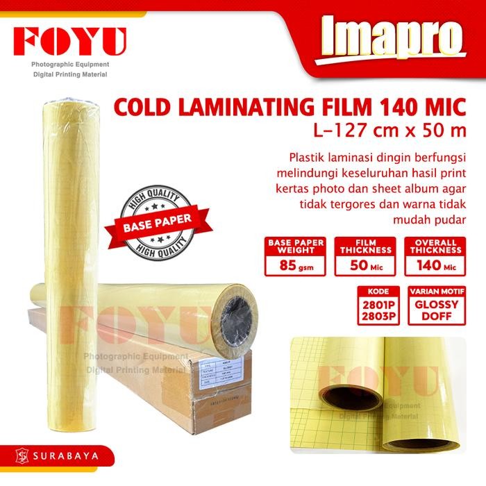 

AT Laminasi Laminating Dingin Cold Roll Gulungan Plastik Lem Stiker Album Kertas Foto Photo Paper