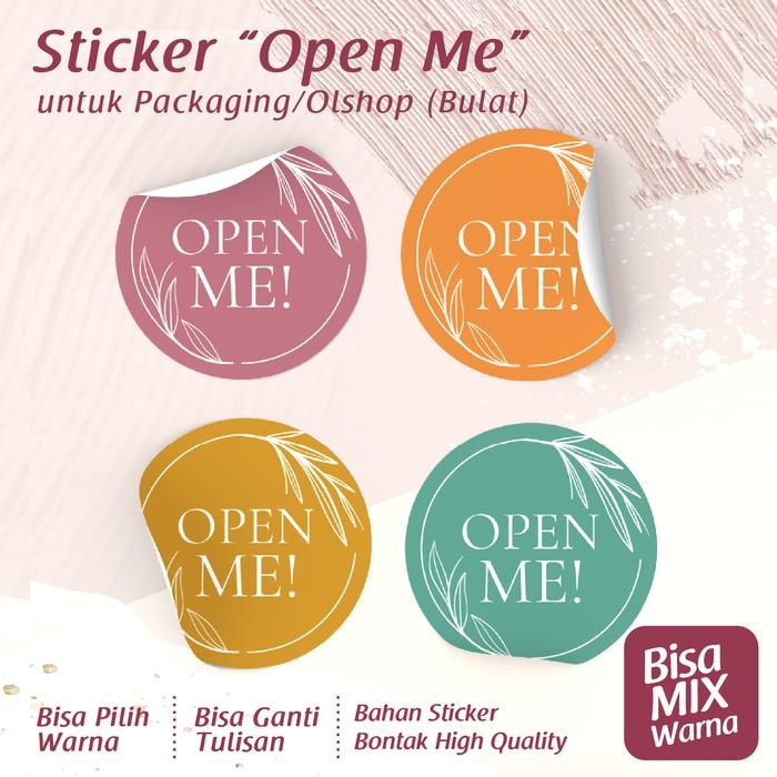 

AT [CUSTOM] Stiker Open Me/ Sticker Packaging/ Sticker Bulat