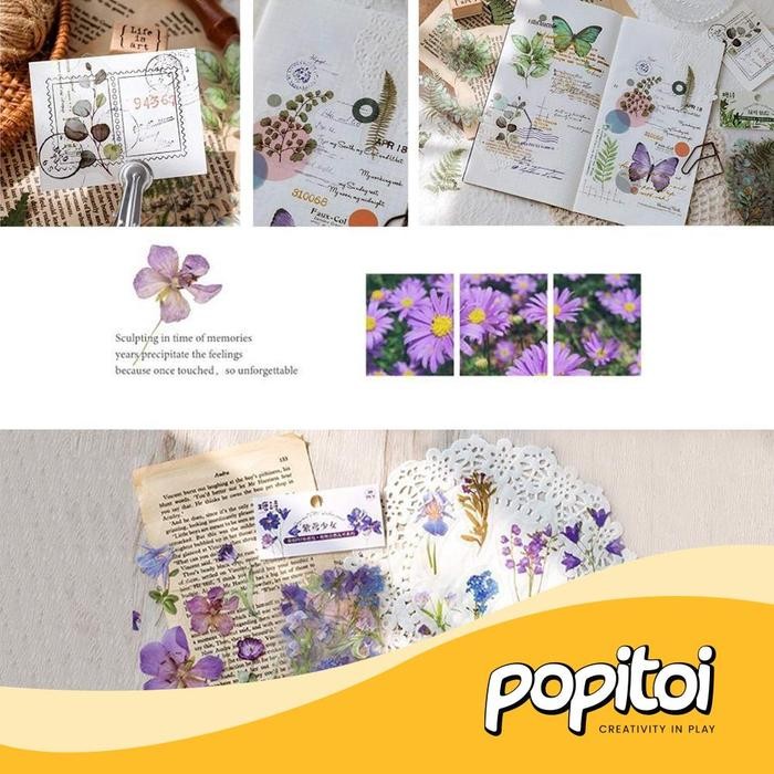 

AT Candy Poetry PET Stickers Flower Series (40 pcs) Stiker Dekorasi Bujo