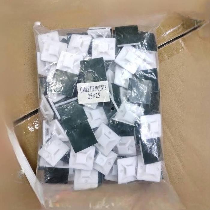 

AT Cable Tie Mounts 25 x 25 (Pengait/Pengikat Kabel Ties) 100PCS
