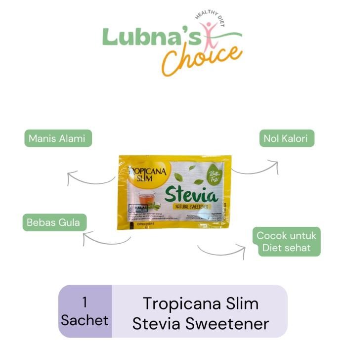 

(Expert) Tropicana Slim Sweetener Stevia 1 sachet - Pemanis Alami Nol Kalori