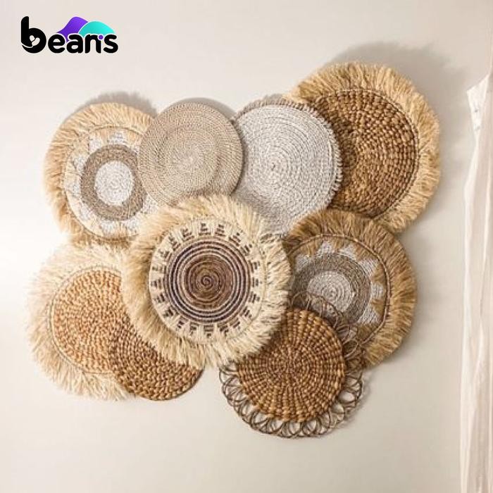 Beans Hiasan Dinding Anyaman Eceng Gondok - Walldecor - Dekorasi Tbk