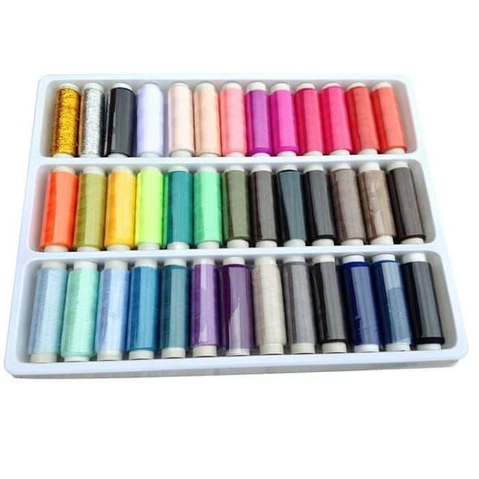 

AT Benang jahit set 39 warna dengan box benang jahit multiwarna serbaguna