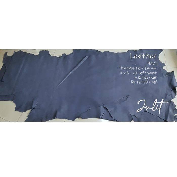 

AT Kain Kulit Sapi Lembaran (Leather Sheet) - Navy 1.0 - 1.4 mm