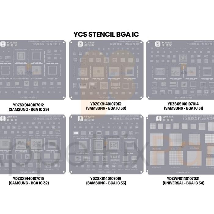 YCS BGA STENCIL IC SAMSUNG UNIVERSAL MEDIATEK