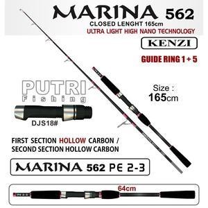 Joran Kenzi Marina 562 Pe2-3 Jigging Spinning Pancing Mancing Pasti Promo