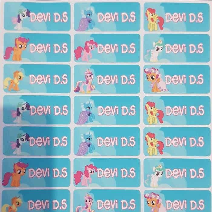 

AT Little Ponny Label Iron Name Sticker Nama Baju hanya di Setrika