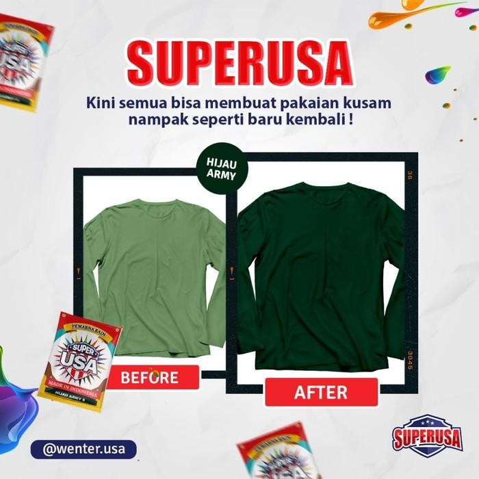 (Expert) Wenter SUPER Pekat - Pewarna Tekstil - Wenter USA Pewarna Kain