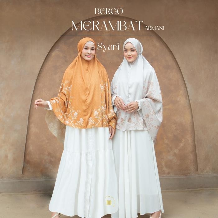 BERGO MERAMBAT SERIES ( BERGO PRINT SYARI) Jilbab Instan Bergo Maryam Instan Baiti Premium Printing