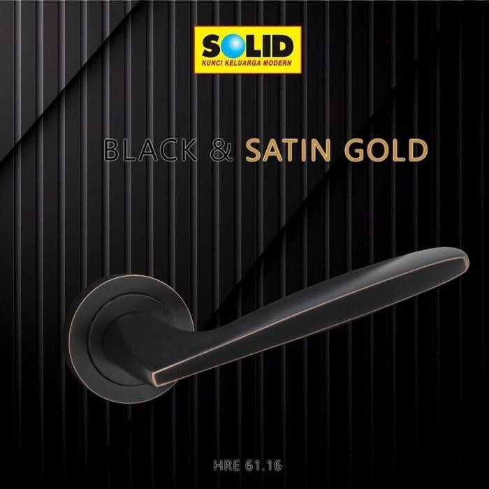 Solid HRE 61.16 handle black hitam roses pegangan gagang kunci pintu