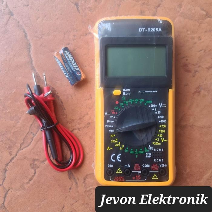MULTIMETER DIGITAL DT9205A MULTITESTER AVO MULTI METER TESTER DT 9205 A AVOMETER AUTO POWER ON OFF