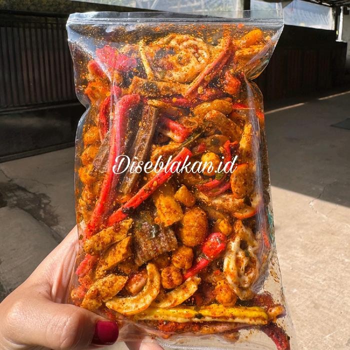 

New Seblak mix, Basreng, kerupuk jengkol Seblak campur pedas daun jeruk seblak mix campur 200gram