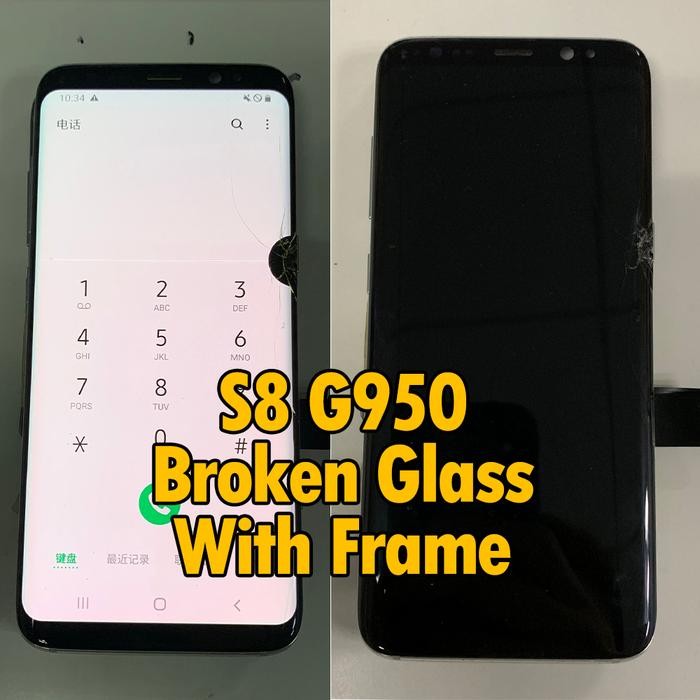 5.8inch Super AMOLED Broken Glass For Samsung S8 LCD Single choice S