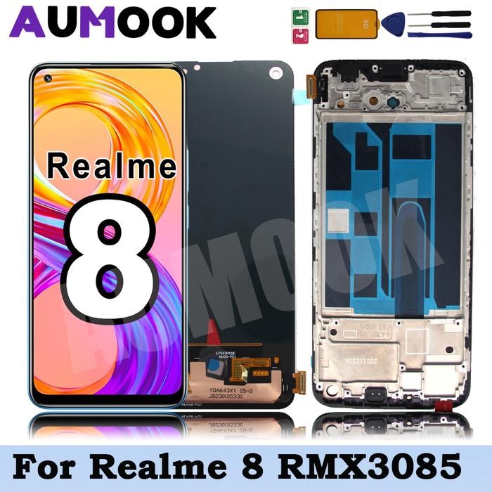 6.4 Super AMOLED For Realme 8 4G RMX3085 LCD Display Touch Scre