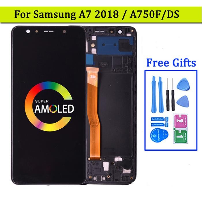Super Amoled For Samsung A7 2018 A750 SMA750F LCD Display with T