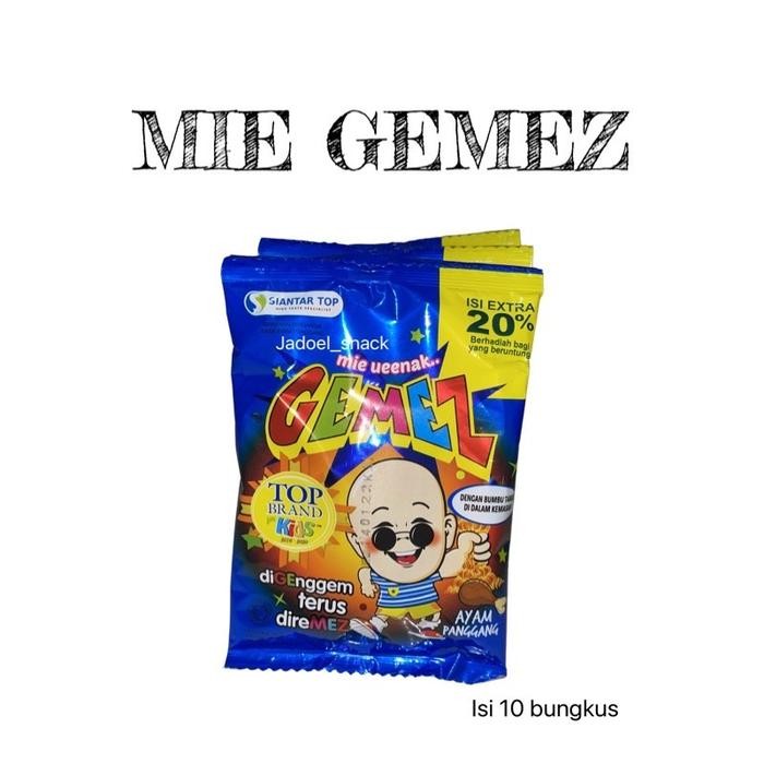 

New MIE GEMEZ BOTAK JADUL ISI 10 BUNGKUS - Mie Gemez Jadul - Mie Remez by Jadoel Snack Ayam Goreng