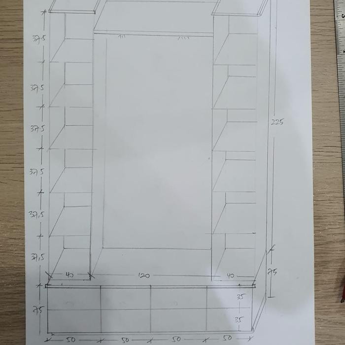 Lemari Perpustakaan / Lemari Buku / Rak Buku Besar Kayu Asli Teakblok