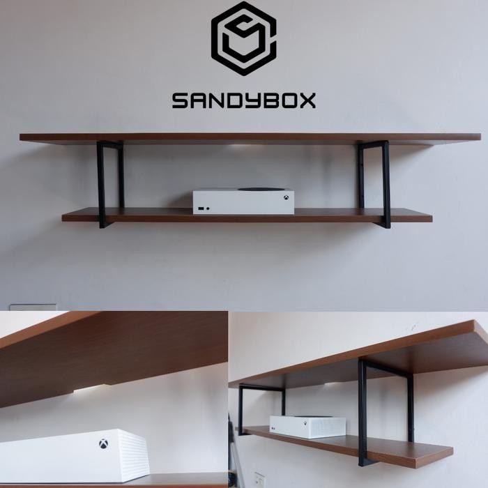 Rak Tv Tempel / Meja Tv Dinding / Rak Tingkat Panjang