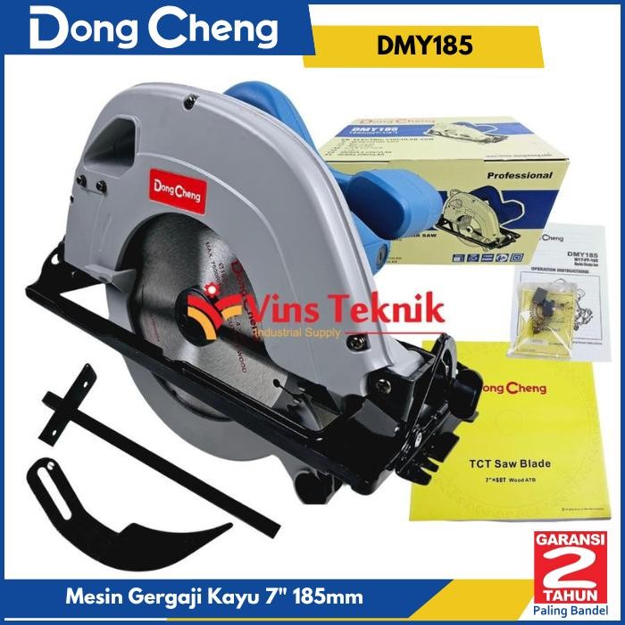 Mesin Gergaji Kayu Circular Saw 7" 185Mm Dongcheng Dmy 185 Dmy185