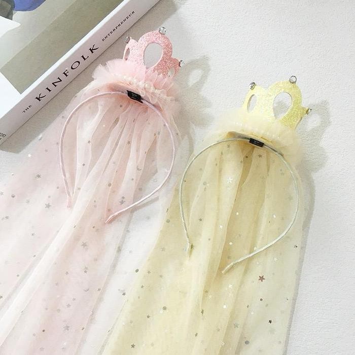 [KIDSFASHIONKOLEKSI] Bando Anak Perempuan Motif Mahkota Crystal Slayer Star