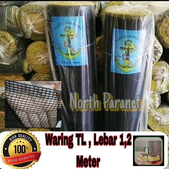 Waring TL Hitam/Jaring Waring/Jaring Ikan/Jaring tanaman, Lebar 1,2 Meter x panjang 50 Meter Pohon