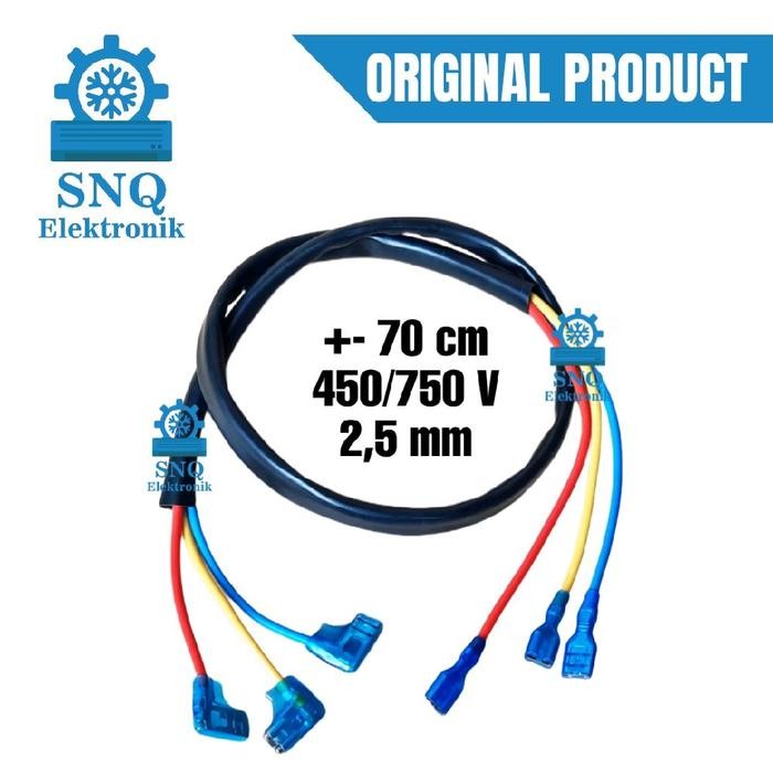 Kabel kompresor AC 1/2 PK, 3/4 PK, 1 PK, 1,5 PK, 2 PK, 2,5 PK, 3 PK 450/750 V panjang +- 70 cm tebal