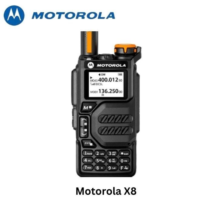HT Motorola Walkie Talkie resmi original X8 radio portabel Baterai FM radio Walky Talky ht mini