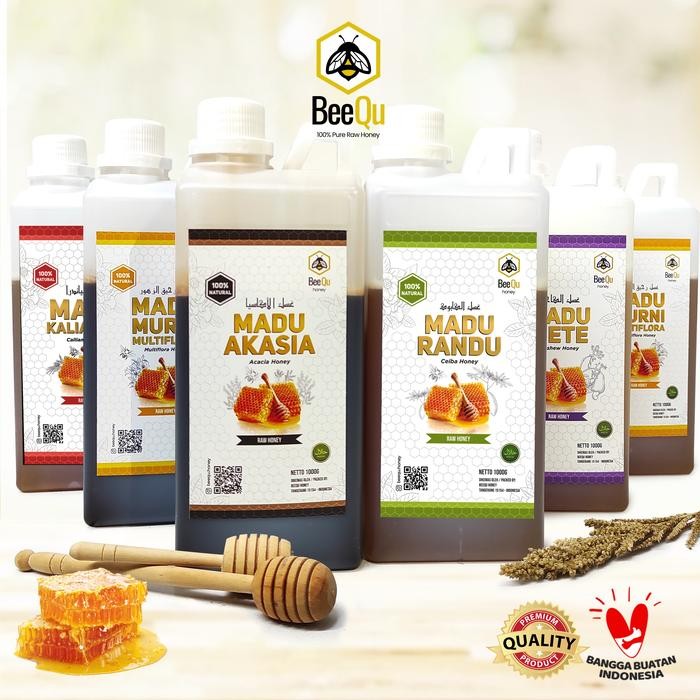 

Madu Murni Beequ Nektar 1Kg & 500Gr Pure Raw Honey Alami