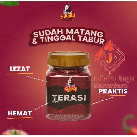 

Terasi Merah Tabur/Terasi Garut/Terasi Merah Teh Shanty/Toples 125gr