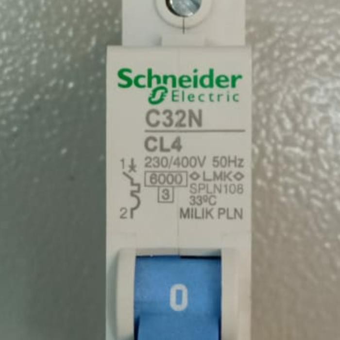 Mcb 4A Pln Schneider Original Biru Terlaris