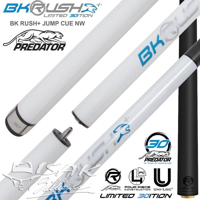 Predator BK Rush+ Carbon Jump Break Cue NW - 30th Anniversary Limited Edition Stick Billiard Bola