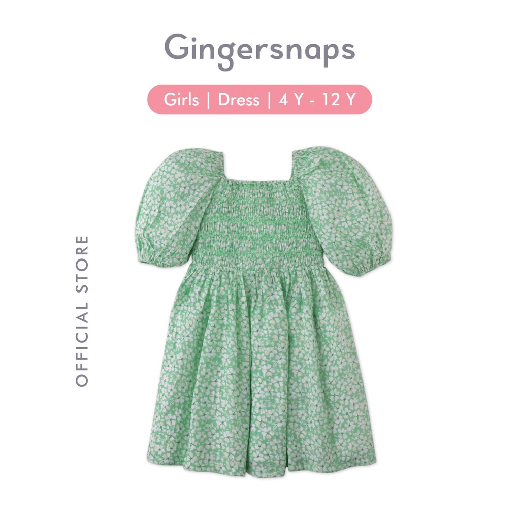 Gingersnaps Bohemian Trotter Dress Green - Dress Anak Perempuan (Hijau)