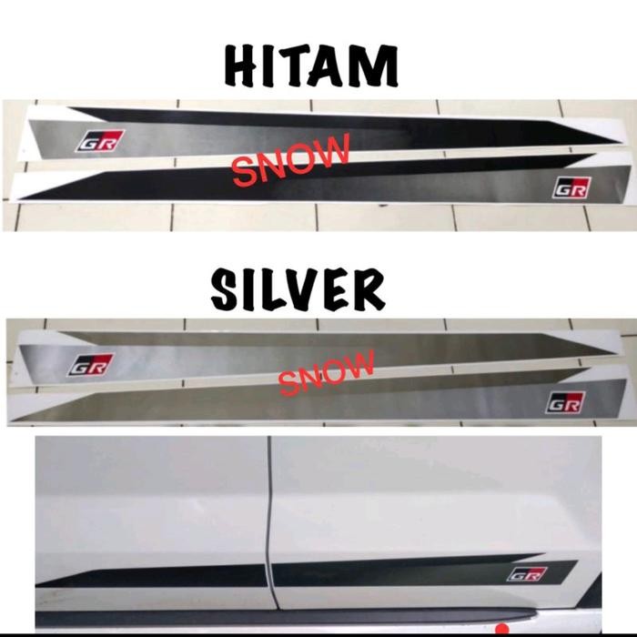 READY STOCK STIKER BODY SAMPING MOBIL AVANZA XENIA VELOZ 2022 2023 GR HITAM SILVER