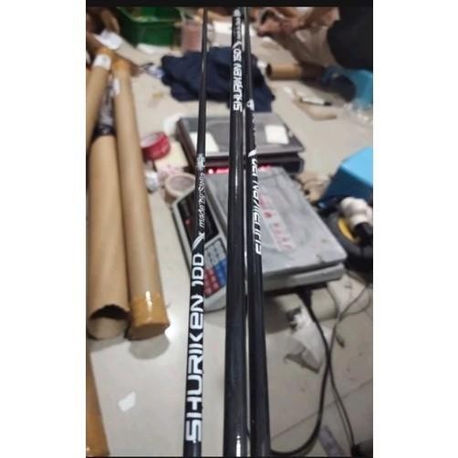 bahan carbon solid rhino shuriken 100cm 120cm 150cm solid carbon untuk joran pancing