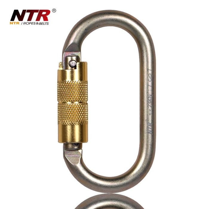 Jual [READY] NTR Oval Auto-Lock - Locking Steel Carabiner