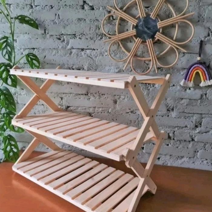Karya Rak Sepatu Lipat (Zigzag) 3 Susun