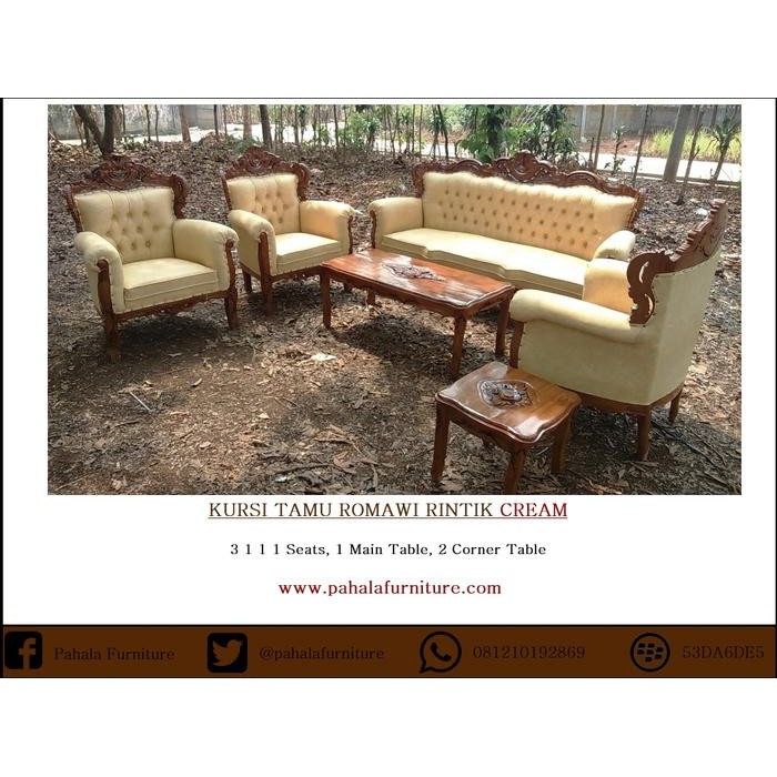 Kursi Tamu Jati Romawi Rintik Seller (Kursi Jati, Sofa Jati)