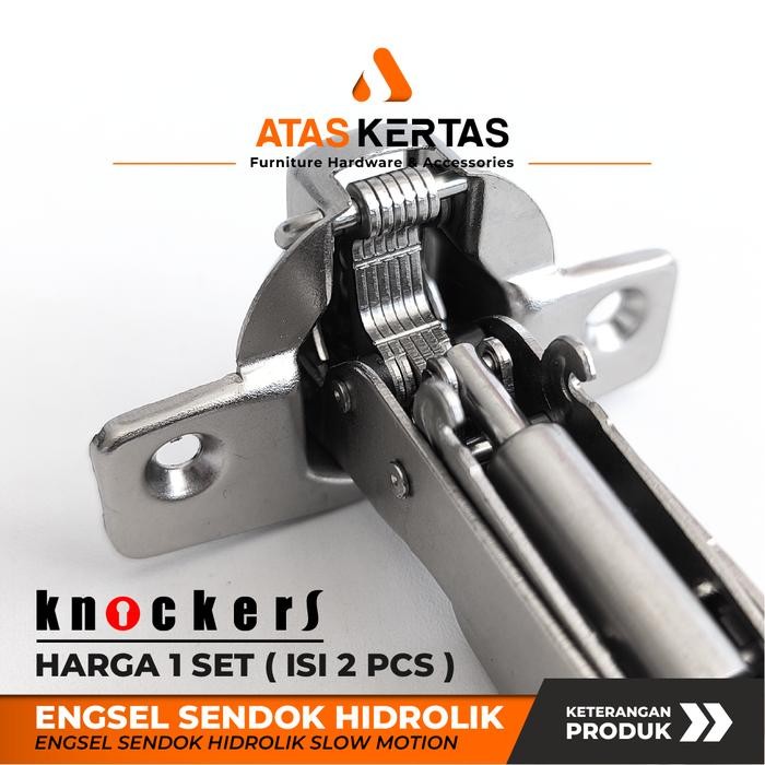 PROMO Engsel sendok Knockers slowmotion - Engsel pintu kabinet slow motion soft closing