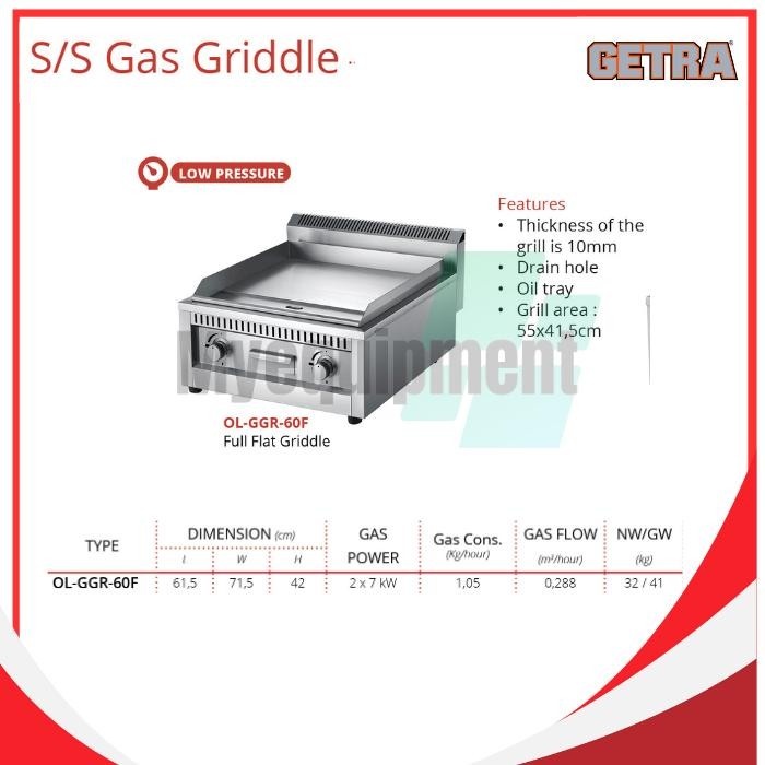 GAS GRIDDLE GETRA OL-GGR-60F